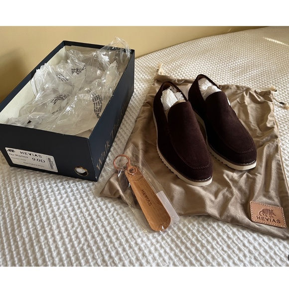 Hevias Wayfarer Suede Waterproof Extralight Loafers Chocolate Brown - Picture 3 of 4